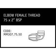 Marley Philmac Elbow Female Thread 75 x 2 BSP - MM307.75.50
